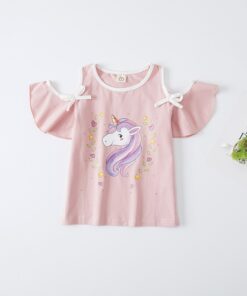 VIDMID children t-shirts baby girls cotton t-shirts tees baby & kids summer children clothes kids cartoon short sleeve 4132 03