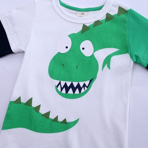 New Baby Boy T-Shirt Children's Clothes Cartoon Boy Dinosaur Long Sleeve T-shirt Spring and Autumn New Print Coat 2-7 Years Old