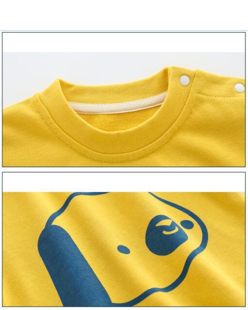 Autumn New Cute Toddler Girl Clothes Fashion Boys Sweatshirt Cartoon Animals Pattern Long Sleeve O Neck Cotton Baby Warm Outfits