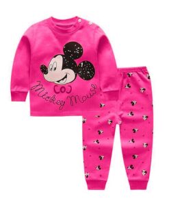 Children's Cotton Boys and Girls Baby Cotton Underwear Set Children's Autumn Clothes Long Pants Home Service Baby Clothes