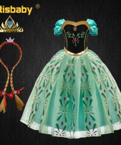 Infant Girl Christmas Dress Children's Party Anna Dress Carnival Costumes for Girls Disguise Child Elsa Anna Costume Elza Dress