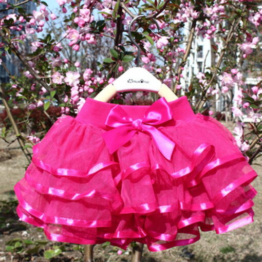 Tutu Skirt Girls Cake Tutu Pettiskirt Dance Mini Skirt Birthday Princess Ball Gown Children Kids Clothes 4 Layers Tulle Skirts