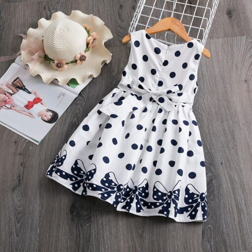 Dot Long Sleeve Dress For Girls Clothing Baby Girl Clothing Teenager School Daily Wear Kids Casual Clothes Vestido Infantil 8T