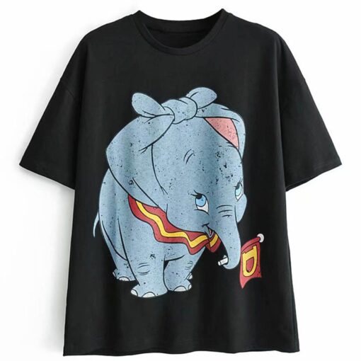 Disney Cartoon Cotton T-Shirt Women 2020 Summer Casual Mickey Mouse Daisy Duck Tshirt Women Vintage Streetwear Tee Tops T-Shirts