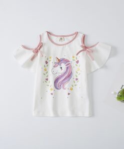 VIDMID children t-shirts baby girls cotton t-shirts tees baby & kids summer children clothes kids cartoon short sleeve 4132 03