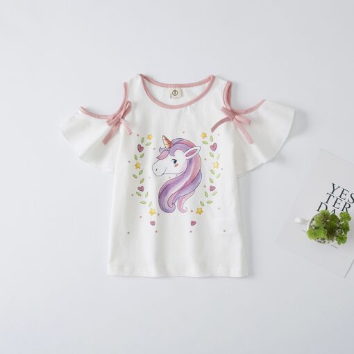 VIDMID children t-shirts baby girls cotton t-shirts tees baby & kids summer children clothes kids cartoon short sleeve 4132 03
