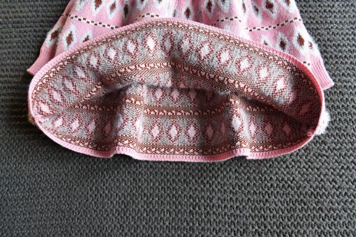 Girls Autumn Dress 2020 New Winter Baby Kids Knitted Bottoming Ladies National Jacquard Long-Sleeved Stretch Slim Sweater Dress