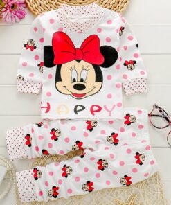 Children's Cotton Boys and Girls Baby Cotton Underwear Set Children's Autumn Clothes Long Pants Home Service Baby Clothes