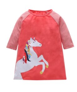 1-7 Years Kids Girl Dress Toddler Baby Long Sleeve Dresses Summer Children Clothing Girls Cotton Princess Dress Kid Tops Outfits