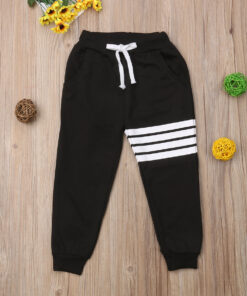 New Arrivels Sports Pants Kids Boy Girl Striped Harem Long Pants Toddler Trousers Bottoms Sweatpants