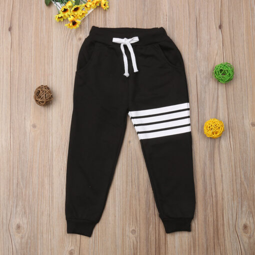 New Arrivels Sports Pants Kids Boy Girl Striped Harem Long Pants Toddler Trousers Bottoms Sweatpants