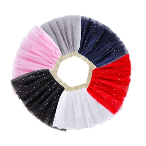2020 Fashion Kids Mesh Miniskirts Girls Princess Stars Glitter Dance Ballet Tutu Brand Sequin Party Girl Faldas Skirt Elastic