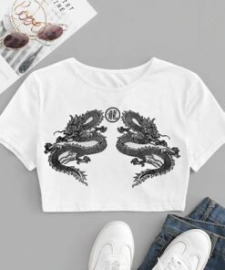 chinese style Dragon print summer t shirt Women Ladies girl Tie-dye Print Sleeveless Pullover Vest Tank tee Tops Shirts hot