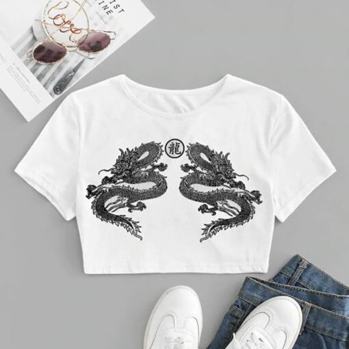 chinese style Dragon print summer t shirt Women Ladies girl Tie-dye Print Sleeveless Pullover Vest Tank tee Tops Shirts hot
