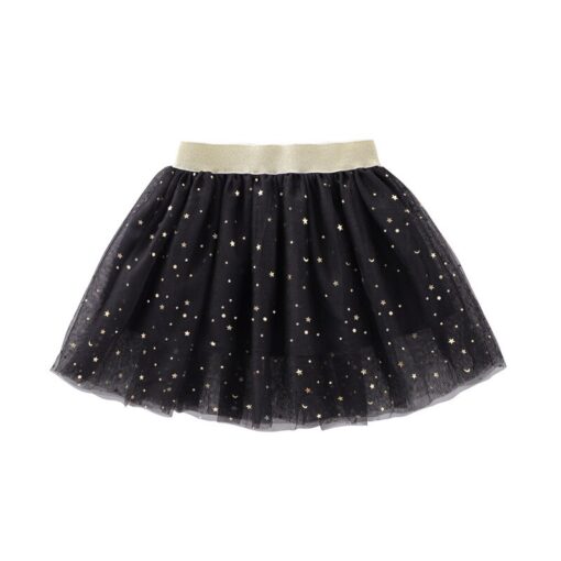 2020 Fashion Kids Mesh Miniskirts Girls Princess Stars Glitter Dance Ballet Tutu Brand Sequin Party Girl Faldas Skirt Elastic