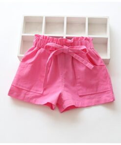 Baby Girl Shorts Kid Short Pants Casual Pants Solid Cotton Pants Summer Children Travel Beach Short Trousers