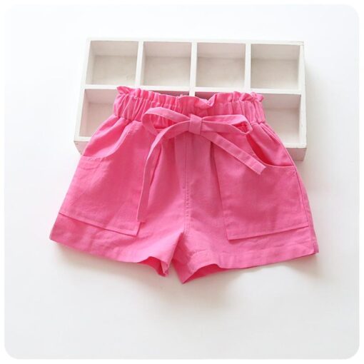 Baby Girl Shorts Kid Short Pants Casual Pants Solid Cotton Pants Summer Children Travel Beach Short Trousers