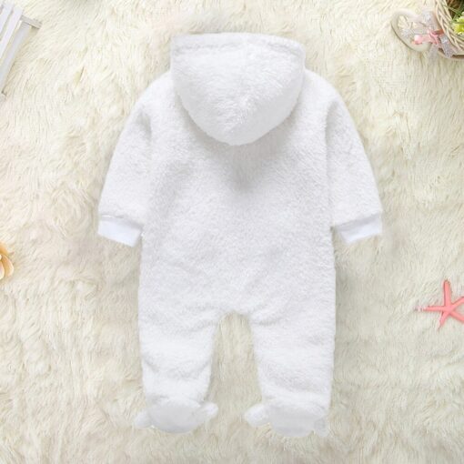 Baby Romper For Newborns New Born Baby Clothes Newborn Infant Baby Boy Girl Hooded Cartoon Flannel Romper Jumpsuit Warm Clothes