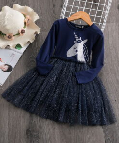 Dot Long Sleeve Dress For Girls Clothing Baby Girl Clothing Teenager School Daily Wear Kids Casual Clothes Vestido Infantil 8T