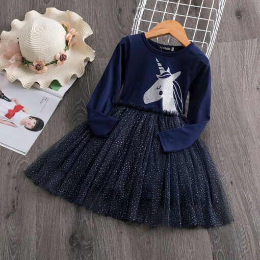 Dot Long Sleeve Dress For Girls Clothing Baby Girl Clothing Teenager School Daily Wear Kids Casual Clothes Vestido Infantil 8T