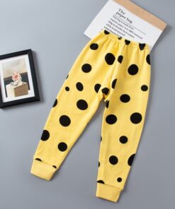 Cartoon Kids Long Pants Cotton Single Boy Cotton Trouser Striped Baby Tight Mouth Pyjama Bottoms Cotton Panties for Girl
