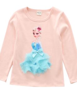 Baby Girls T Shirts Autumn Casual Princess Clothes Toddler Kids Long Sleeve Blouse Tops Children Clothing T-shirt Cotton