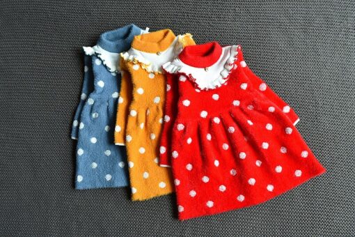 Baby Mink Fleece Sweater Girl Dress Children'S Clothing Autumn Winter 2020 New Pullover Sweater Dot European American Kid Dress