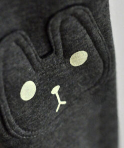 Cute Rabbit Printed Girls Child Pants Winter Autumn Bottoms Kids Baby Toddler Inside Warm Fleece Leggings Trousers