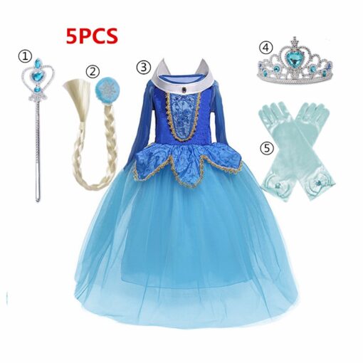 Dress for Girls Kids Christmas Dress Halloween Cosplay Costume Children Birthday Party Clothing Girls Princess Costume