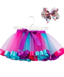 2020 New Tutu Skirt Baby Girl Clothes 12M-8Yrs Colorful Mini Pettiskirt Girls Party Dance Rainbow Tulle Skirts Children Clothing