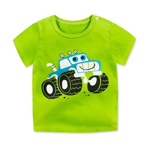 Girls 6M-5Y summer T-Shirts short sleeve Tees Kids Children Casual Cartoon Unisex cotton T-Shirts Boy baby clothes girls tops