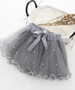 1-6T Girls Baby Ballet tutu Skirts Pink Gray Short Cake Skirt Wavy Infant Pearl children Princess tule rok Baby Skirts meisjes