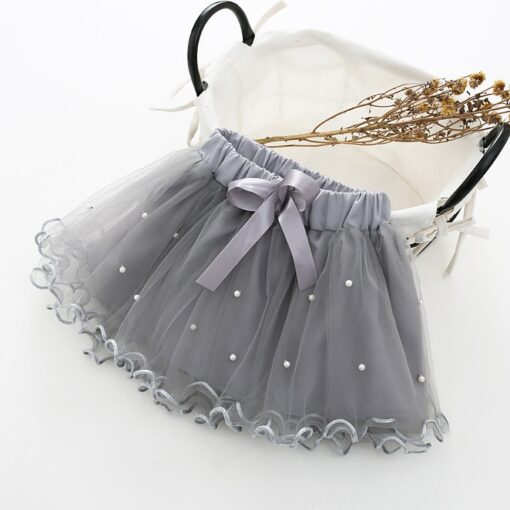 1-6T Girls Baby Ballet tutu Skirts Pink Gray Short Cake Skirt Wavy Infant Pearl children Princess tule rok Baby Skirts meisjes