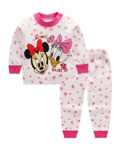 Children's Cotton Boys and Girls Baby Cotton Underwear Set Children's Autumn Clothes Long Pants Home Service Baby Clothes