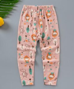 3-12Y Kids Children Boys Girls Bottom Pants Autumn Spring Lycra Thin Cartoon Kids Harem Pants Kids Girls Leggings Trousers