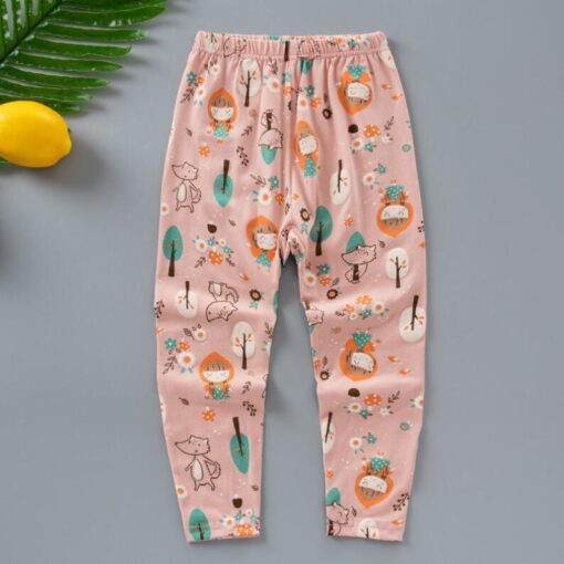 3-12Y Kids Children Boys Girls Bottom Pants Autumn Spring Lycra Thin Cartoon Kids Harem Pants Kids Girls Leggings Trousers