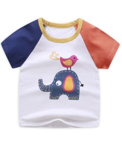 Girls 6M-5Y summer T-Shirts short sleeve Tees Kids Children Casual Cartoon Unisex cotton T-Shirts Boy baby clothes girls tops