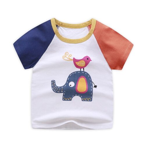 Girls 6M-5Y summer T-Shirts short sleeve Tees Kids Children Casual Cartoon Unisex cotton T-Shirts Boy baby clothes girls tops