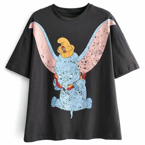Disney Cartoon Cotton T-Shirt Women 2020 Summer Casual Mickey Mouse Daisy Duck Tshirt Women Vintage Streetwear Tee Tops T-Shirts
