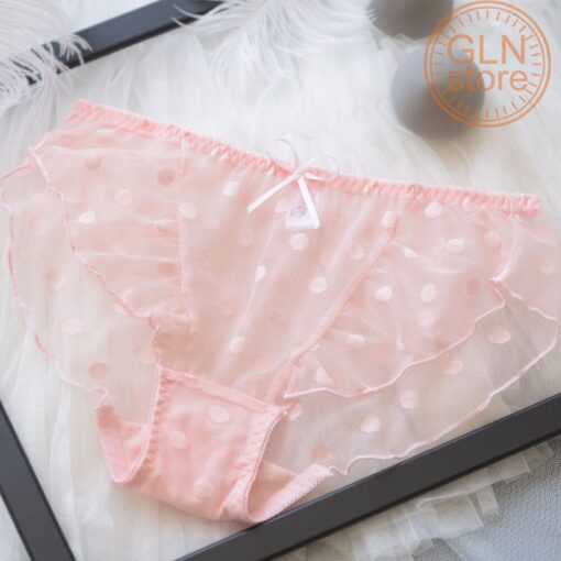 New style women underwear panties sexy mesh lace underwear briefs Japanese bow girl lace sweet low waist shorts 223
