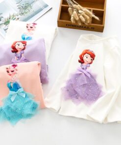 Baby Girls T Shirts Autumn Casual Princess Clothes Toddler Kids Long Sleeve Blouse Tops Children Clothing T-shirt Cotton