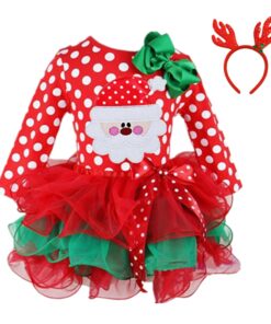 Fancy New Year Baby Girl Carnival Santa Dress For Girls Summer Mouse Christmas Children Clothing Party Tulle Kids Costume