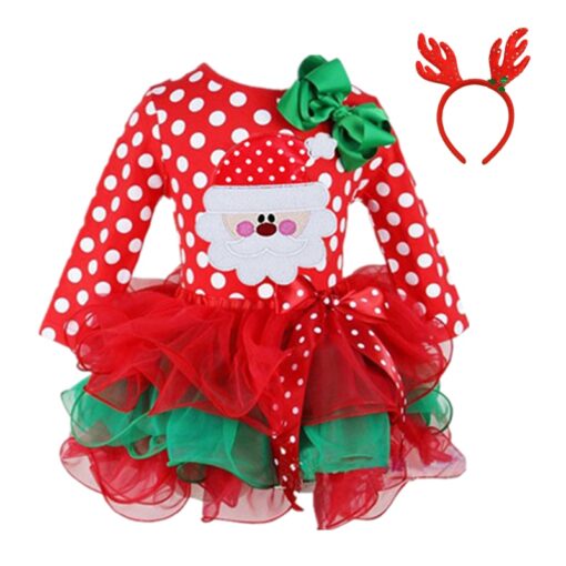 Fancy New Year Baby Girl Carnival Santa Dress For Girls Summer Mouse Christmas Children Clothing Party Tulle Kids Costume