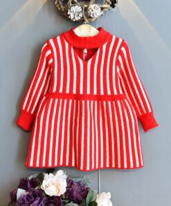 Baby Mink Fleece Sweater Girl Dress Children'S Clothing Autumn Winter 2020 New Pullover Sweater Dot European American Kid Dress