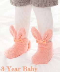 NEW Cute Newborn Baby Socks Plush Bunny Ear Winter Socks For Baby Girls Baby Christmas Floor Socks Baby Girl Clothes Accessories