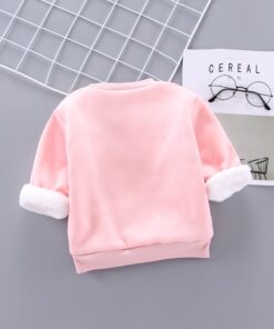 IENENS Winter Baby Girls Padded Pullovers Clothing Toddler Boy Sweatshirts Kids Cartoon Bear Hoodies T-shirt 1 2 3 4 Years