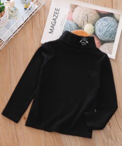 Toddler Children's Clothing TOPS Boys and Girls Autumn Winter Turtleneck Bottoming Shirt Baby Long-Sleeved T-shirt Autumn Kids