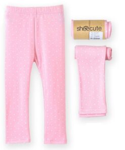 Children Girls Skinny Leggings Long Pants Polka Dots Printed Kids Spring Autumn Cotton Bottoms Dotted Elastic Trousers