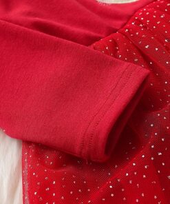 2-4 Years Christmas elk Print Girls Princess Dress Winter Long Sleeve Dresses for Girl birthday Party Cartoon Kids dress D30