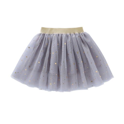 2020 Fashion Kids Mesh Miniskirts Girls Princess Stars Glitter Dance Ballet Tutu Brand Sequin Party Girl Faldas Skirt Elastic